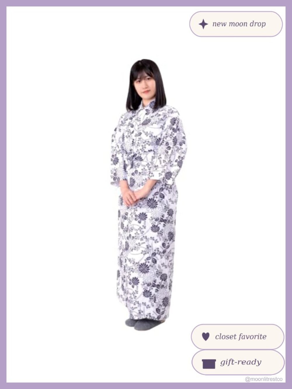 Japanese Double Gauze Cotton Yukata Robe Sleepwear Made in Japan